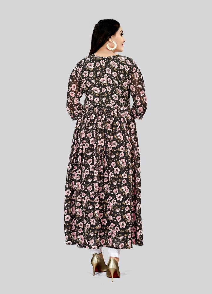 Black Georgette Kurti for Women | Modern Ethnic Kurti for Every Occasion
