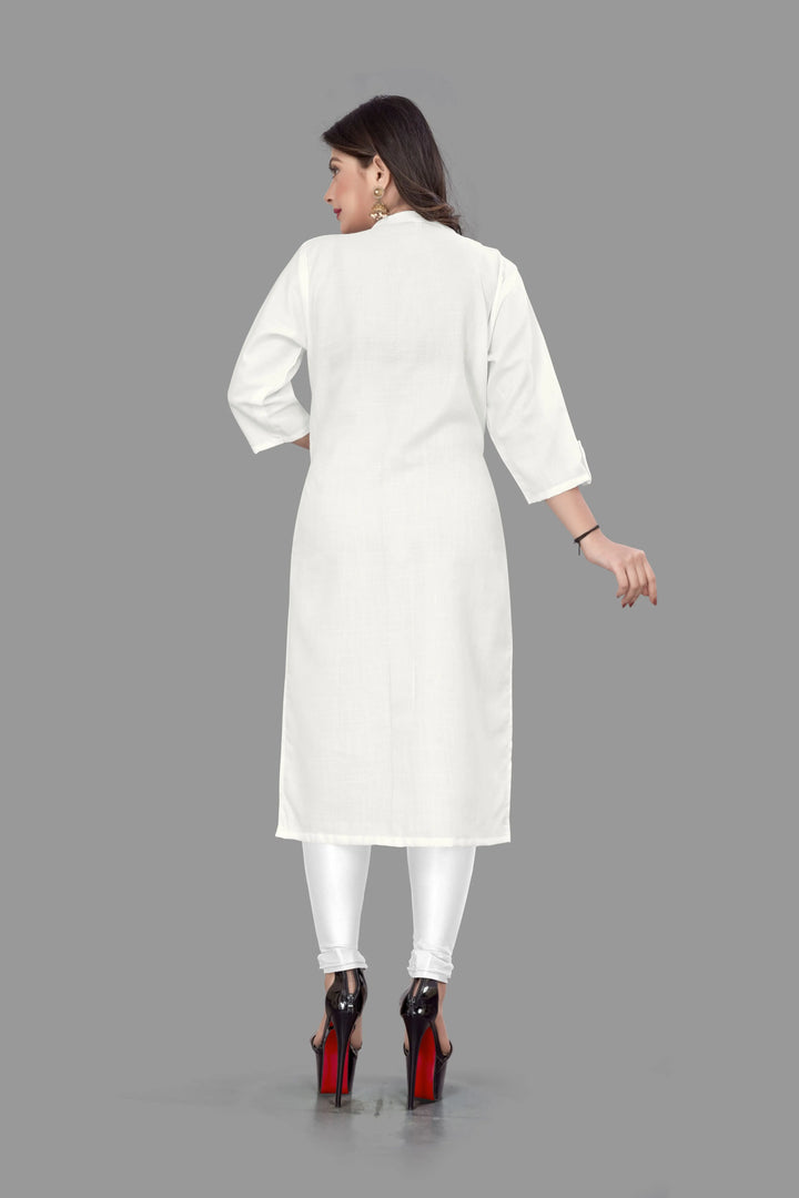 Elegant Women’s Kurti | Cotton Slub Fabric with Solid Design