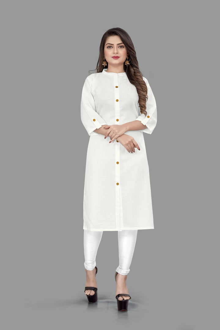 Elegant Women’s Kurti | Cotton Slub Fabric with Solid Design
