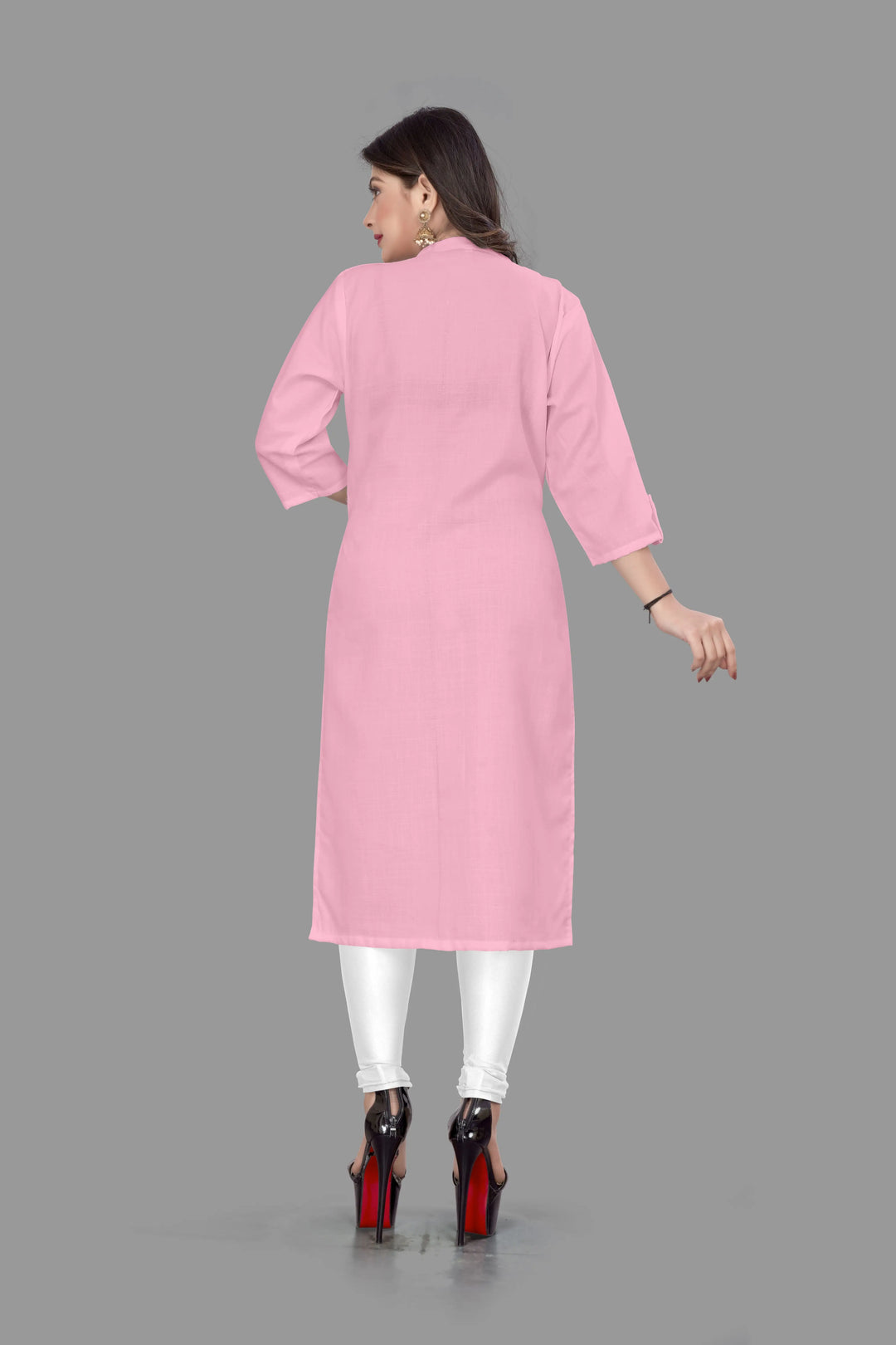 Elegant Women’s Kurti | Cotton Slub Fabric with Solid Design