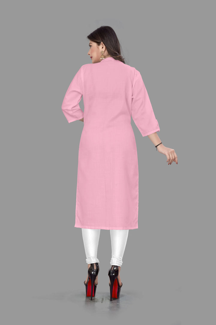 Elegant Women’s Kurti | Cotton Slub Fabric with Solid Design