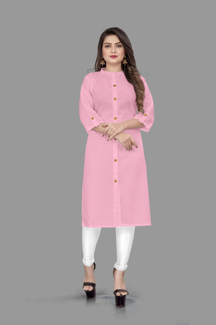 Elegant Women’s Kurti | Cotton Slub Fabric with Solid Design