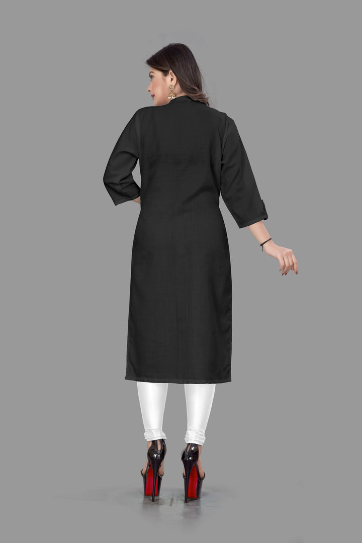 Elegant Women’s Kurti | Cotton Slub Fabric with Solid Design