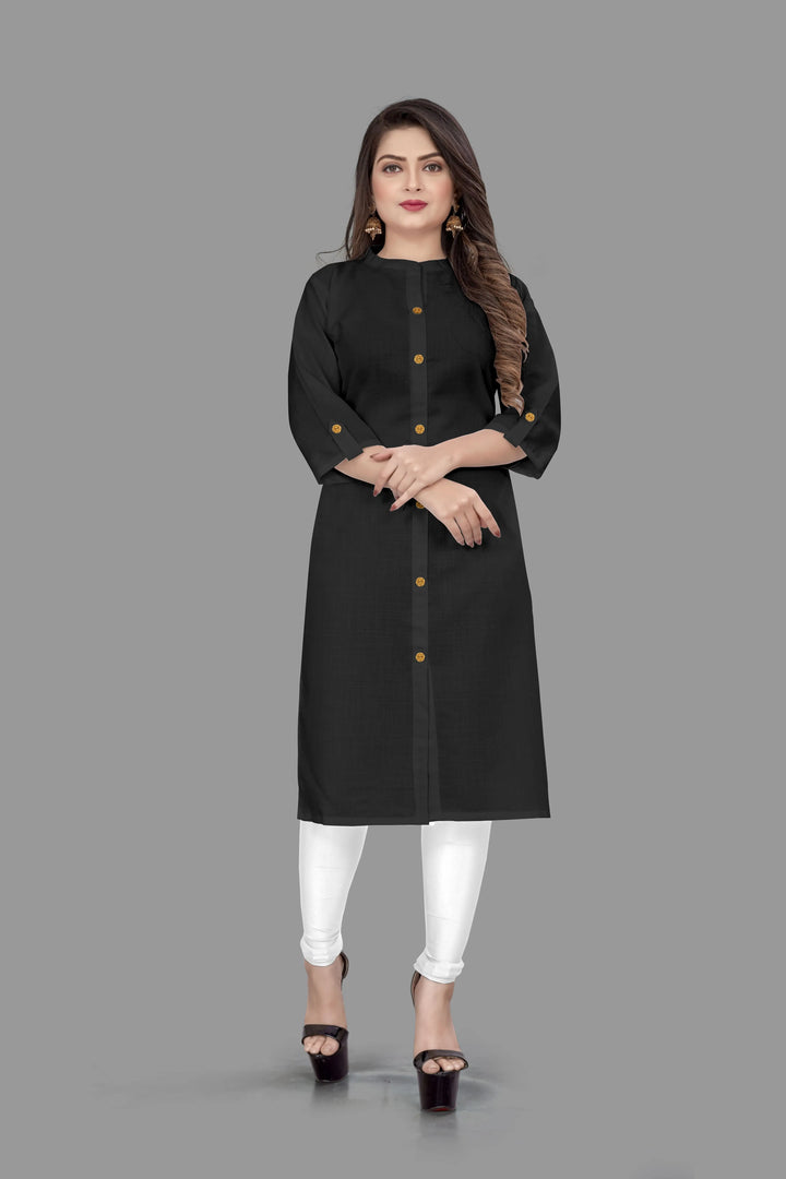 Elegant Women’s Kurti | Cotton Slub Fabric with Solid Design