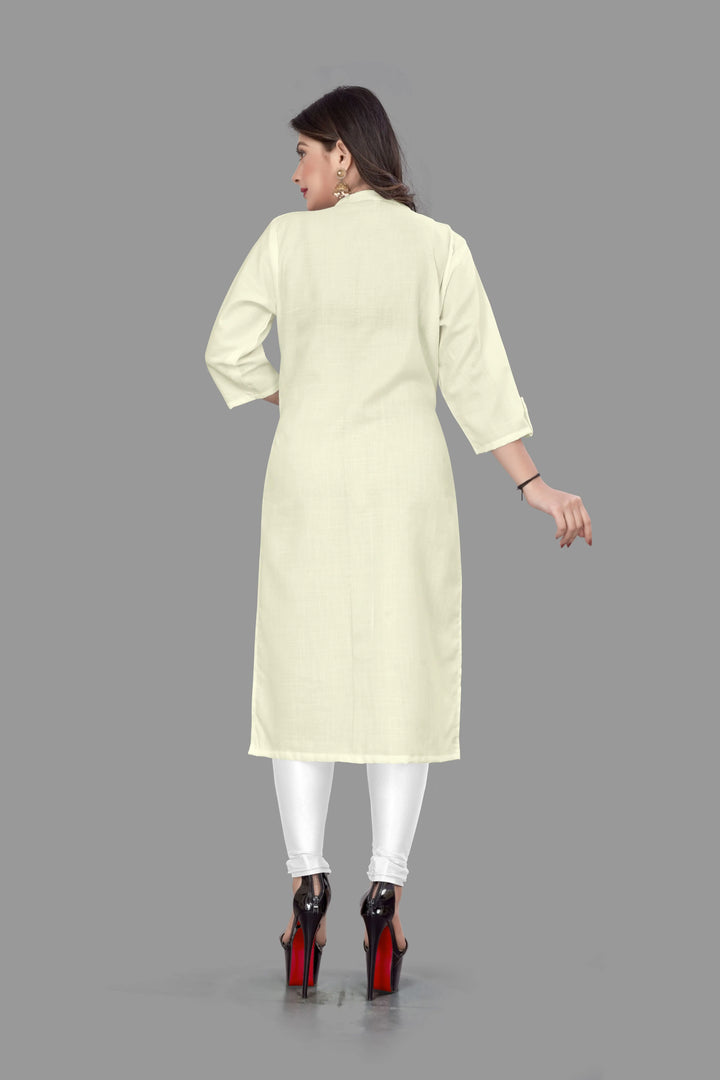 Elegant Women’s Kurti | Cotton Slub Fabric with Solid Design