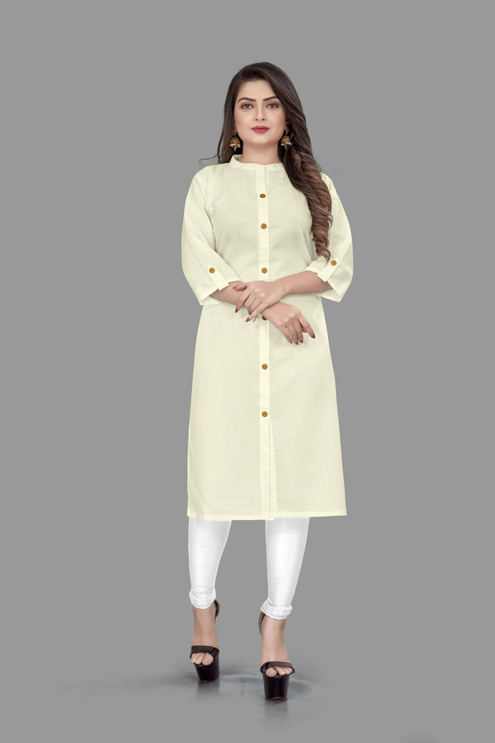 Elegant Women’s Kurti | Cotton Slub Fabric with Solid Design