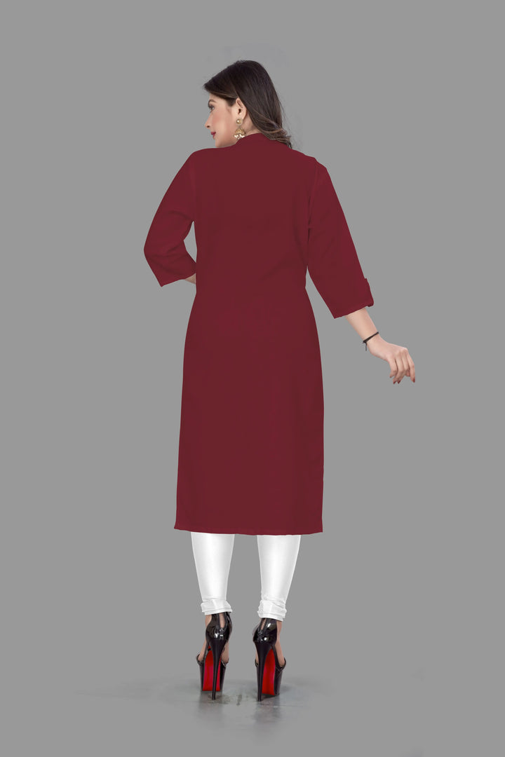 Elegant Women’s Kurti | Cotton Slub Fabric with Solid Design