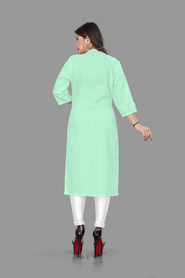 Elegant Women’s Kurti | Cotton Slub Fabric with Solid Design