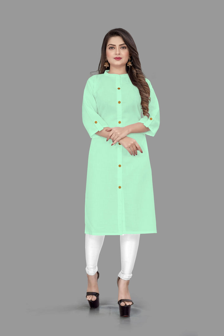 Elegant Women’s Kurti | Cotton Slub Fabric with Solid Design