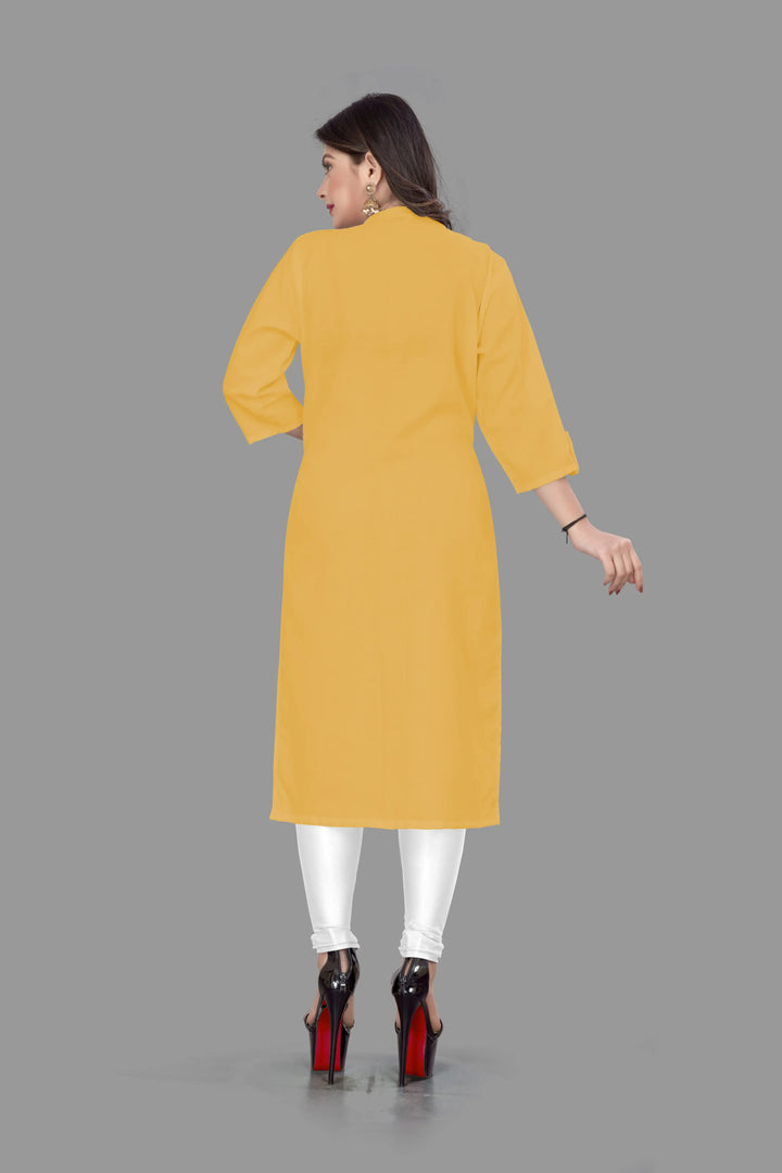 Elegant Women’s Kurti | Cotton Slub Fabric with Solid Design