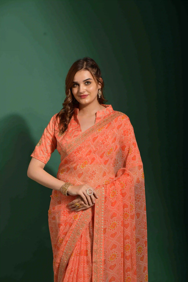 Exquisite Georgette Saree | A Graceful Addition to Your Wardrobe