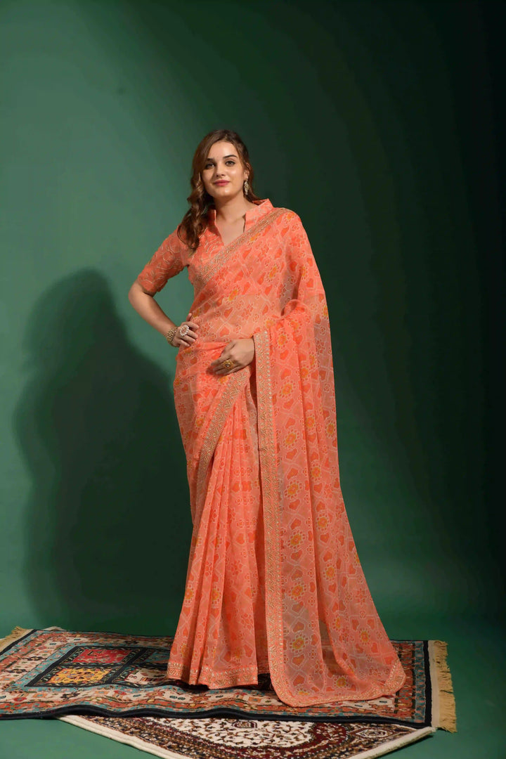 Exquisite Georgette Saree | A Graceful Addition to Your Wardrobe