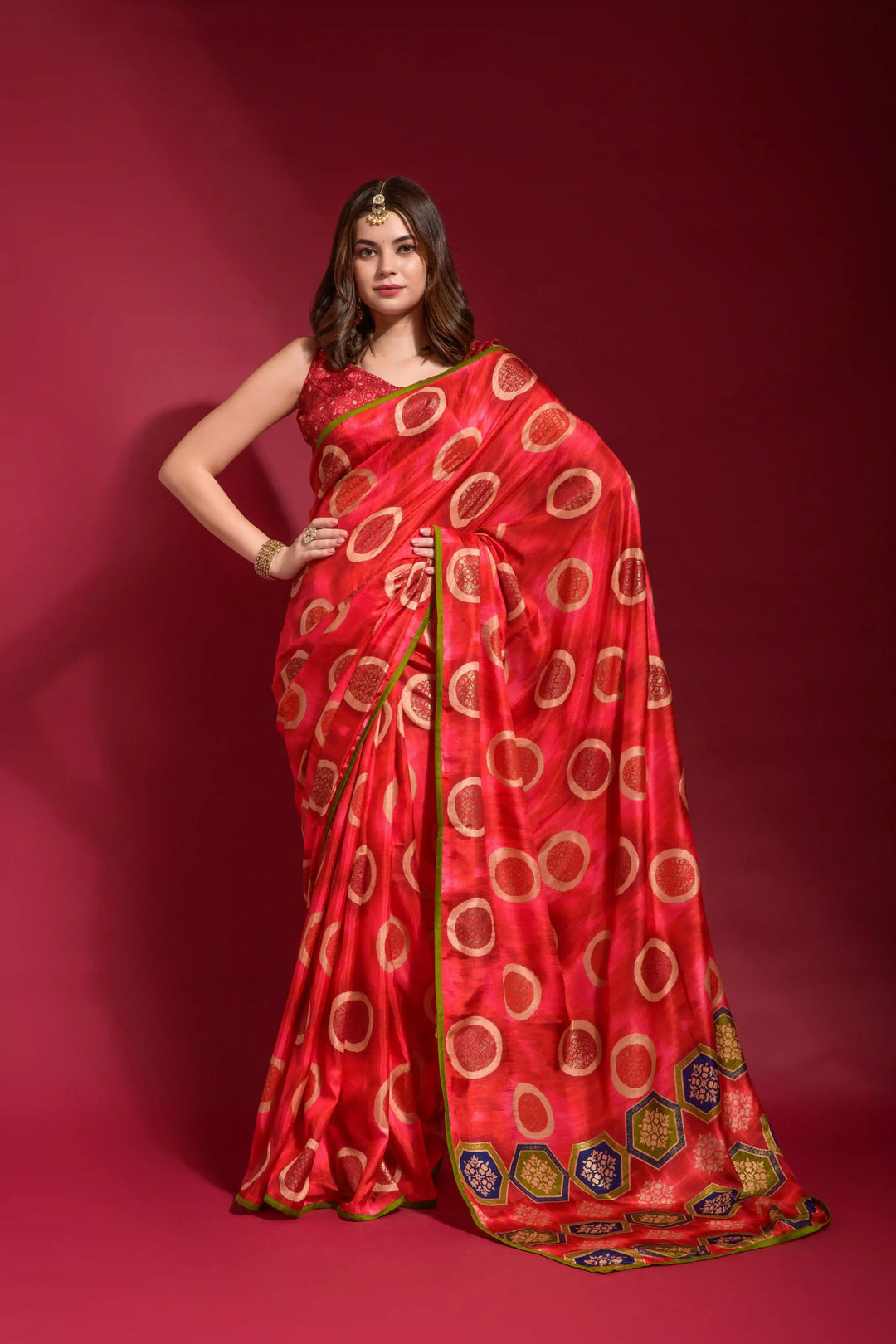 Stunning Smooth Silk Saree with | An Exclusive Designer Masterpiece