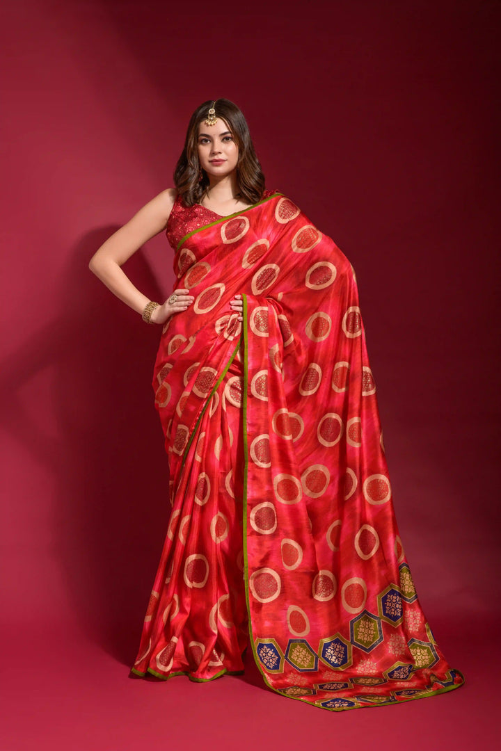 Stunning Smooth Silk Saree with | An Exclusive Designer Masterpiece