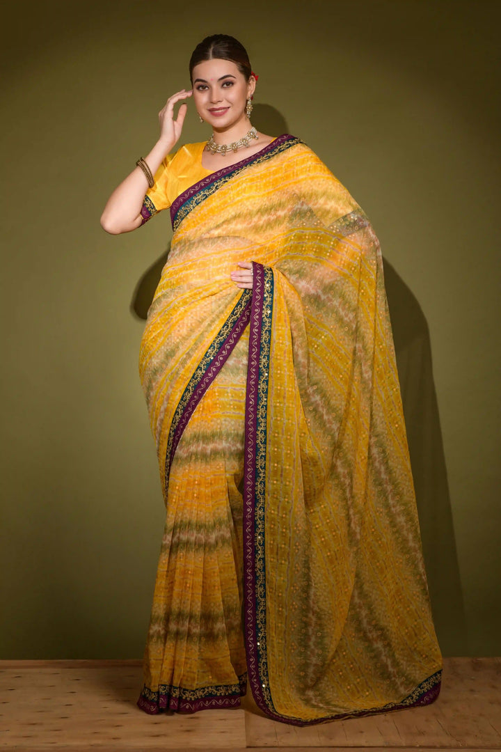 Breathtaking Georgette Saree with | Perfect for Special Celebrations