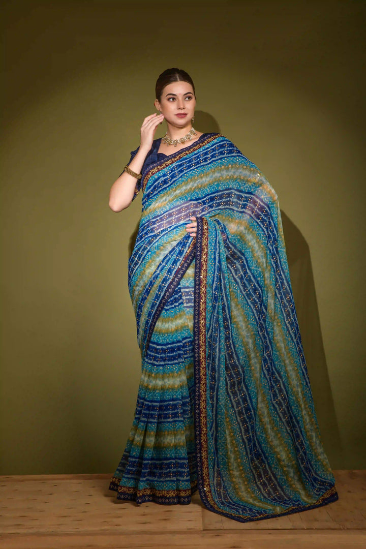 Breathtaking Georgette Saree with | Perfect for Special Celebrations