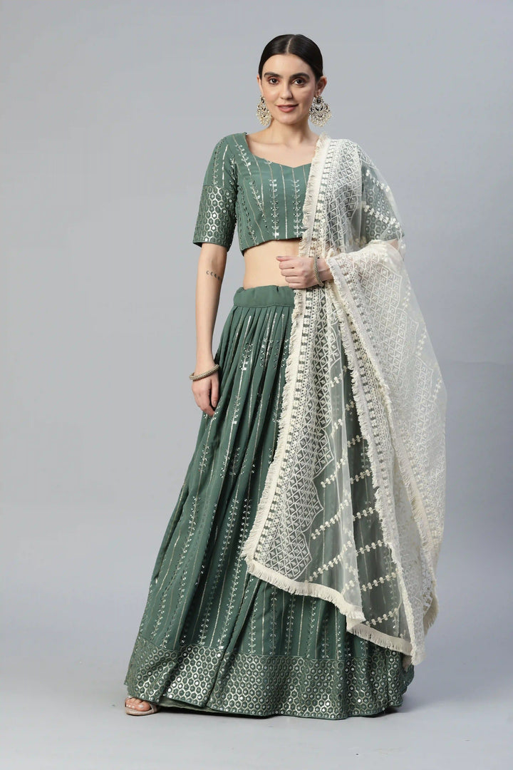 Designer Georgette Lehengas | Sequined & Embroidered for Weddings & Parties