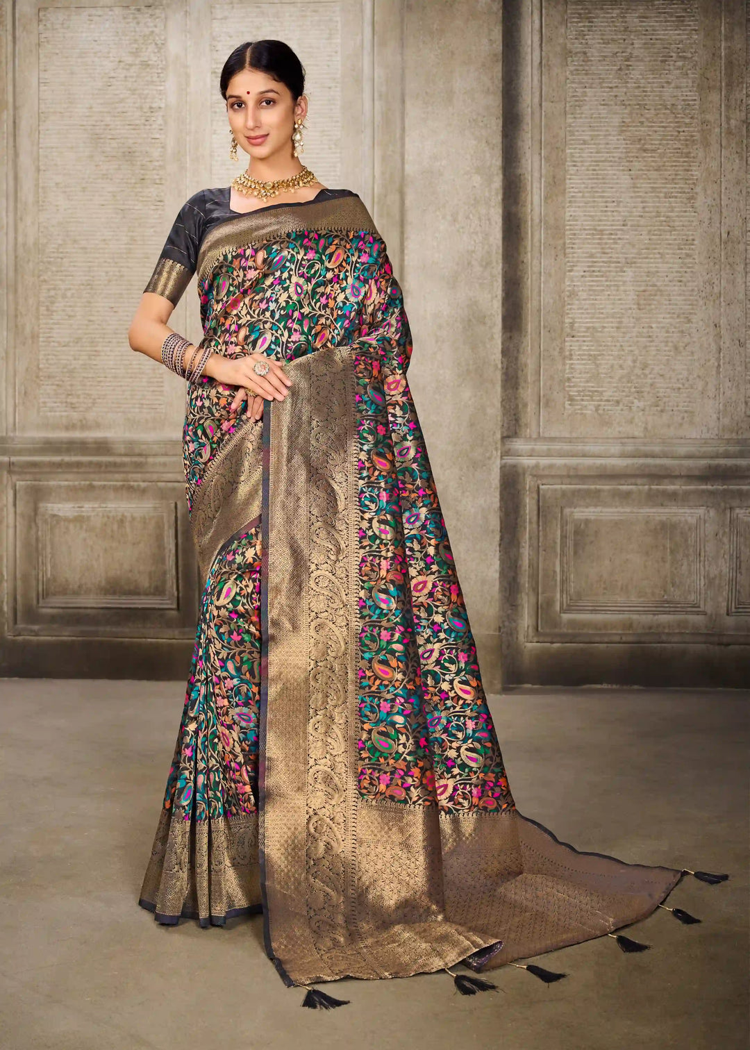 Sophisticated Banarasi Silk Saree | A Stylish and Sophisticated Choice