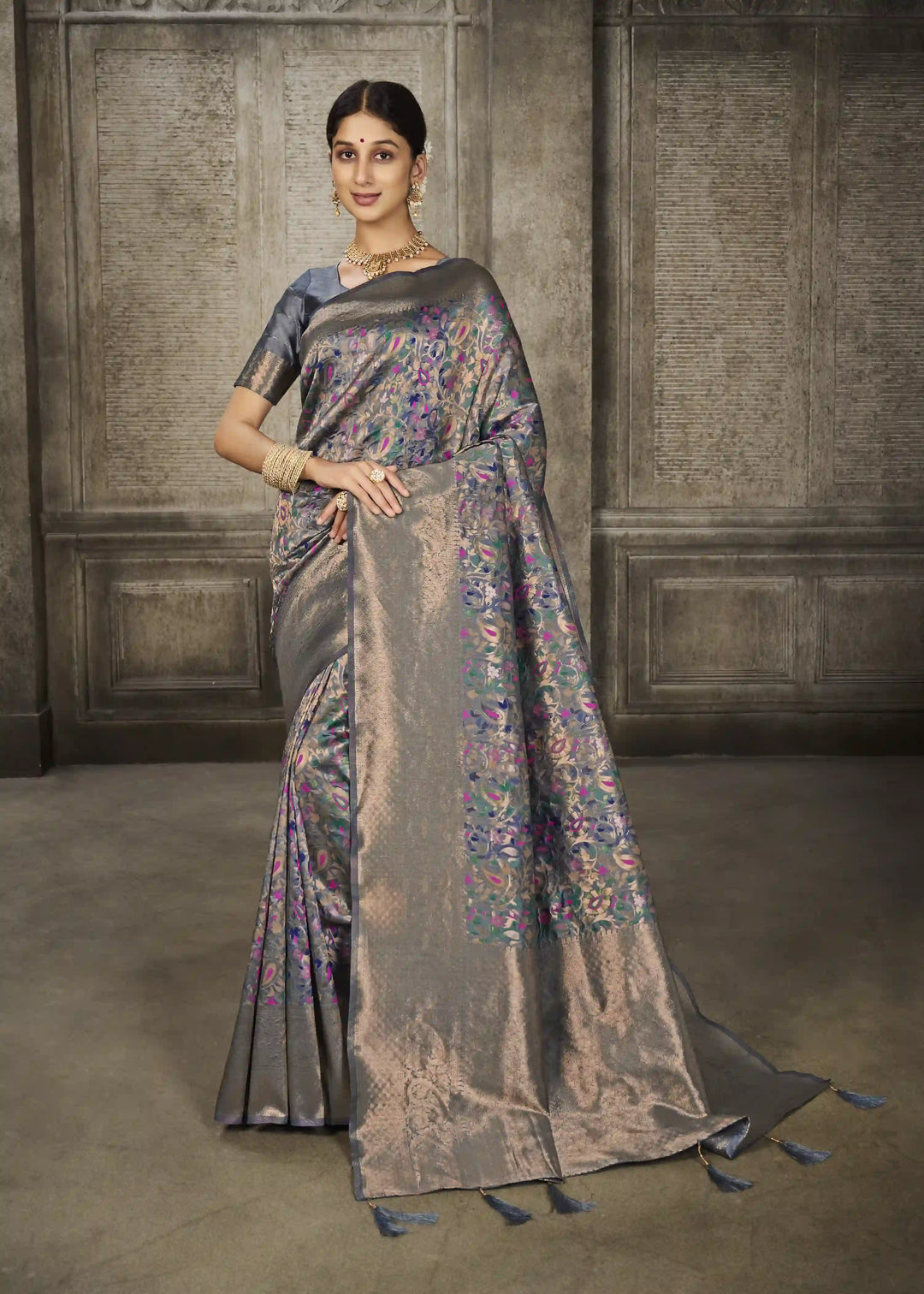 Sophisticated Banarasi Silk Saree | A Stylish and Sophisticated Choice