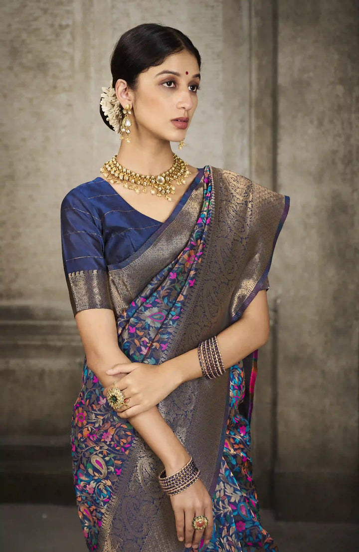 Sophisticated Banarasi Silk Saree | A Stylish and Sophisticated Choice
