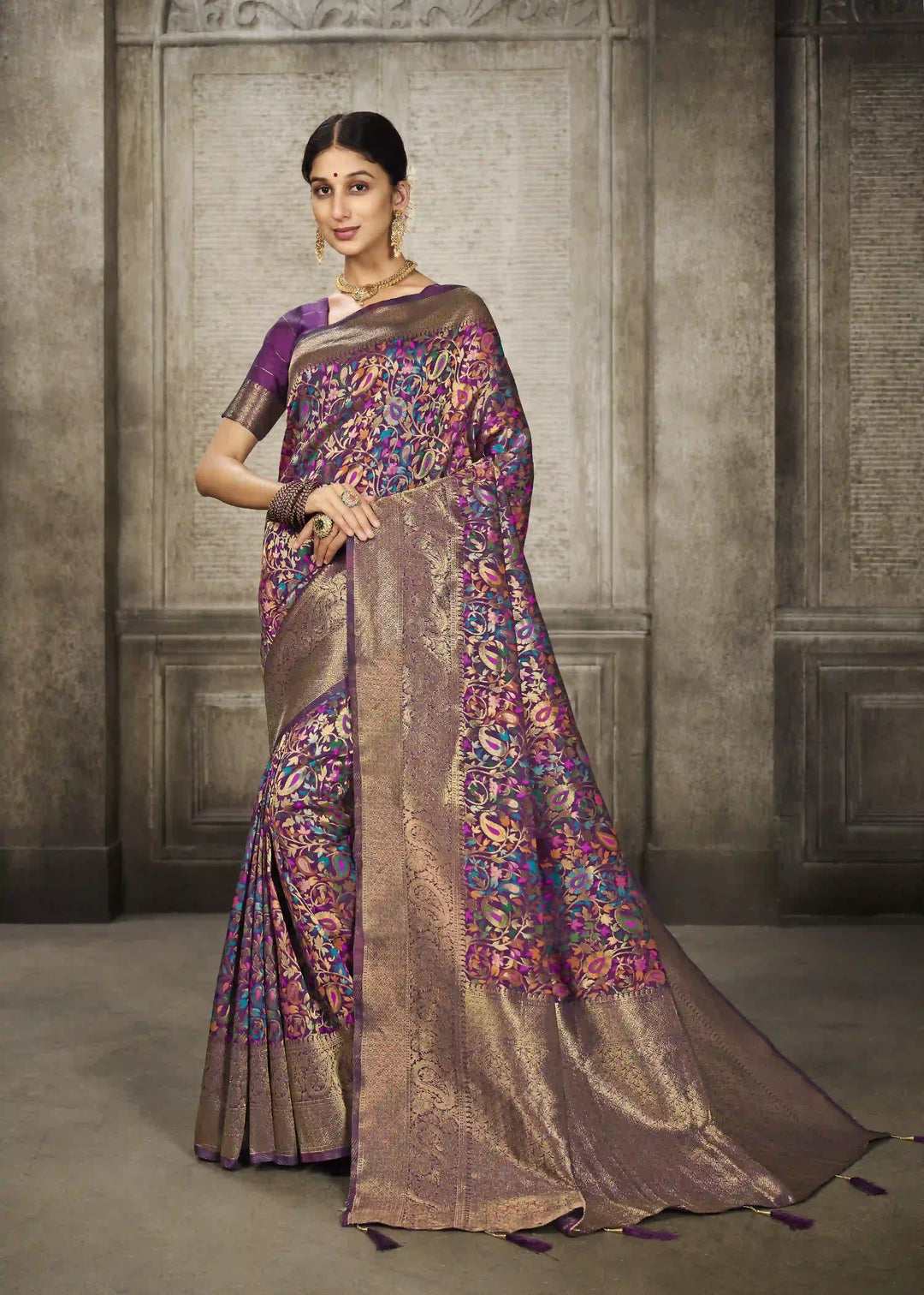 Sophisticated Banarasi Silk Saree | A Stylish and Sophisticated Choice