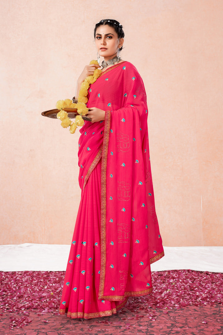 Sophisticated Georgette Saree | A Captivating Traditional Ensemble