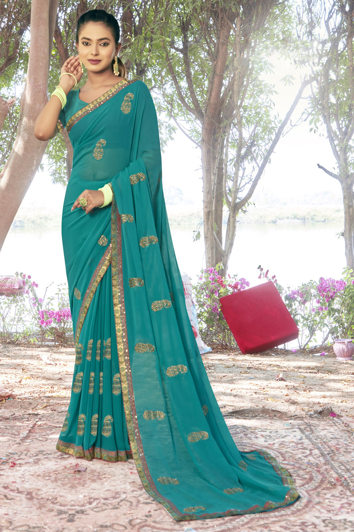 Stunning Georgette Saree | An Exclusive Designer Masterpiece