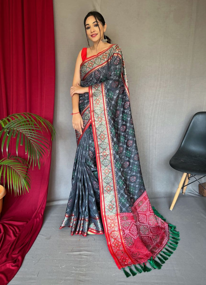 Luxurious Patola Silk Saree with | A Graceful Addition to Your Wardrobe