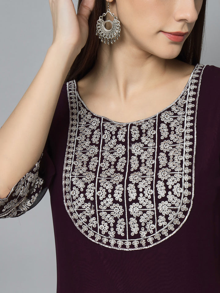 Stylish Georgette Long Kurti | Elegant Designer Embroidery