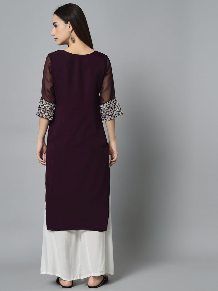 Stylish Georgette Long Kurti | Elegant Designer Embroidery
