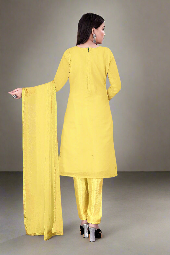 Stunning Chanderi Cotton Suit with Santoon Bottom | Perfect Ethnic Attire