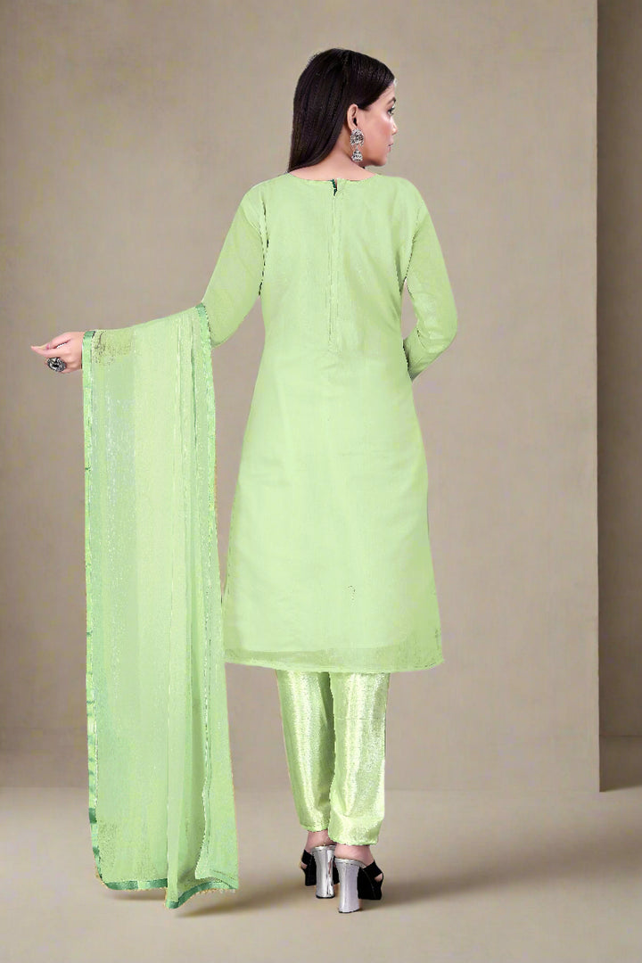 Stunning Chanderi Cotton Suit with Santoon Bottom | Perfect Ethnic Attire