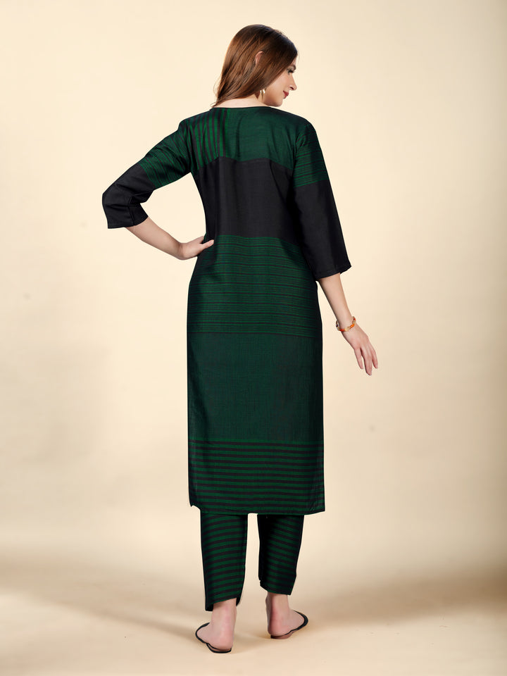 Elegant Green Kurti Set for Women | Wevon Designer Cotton Rayon Kurta