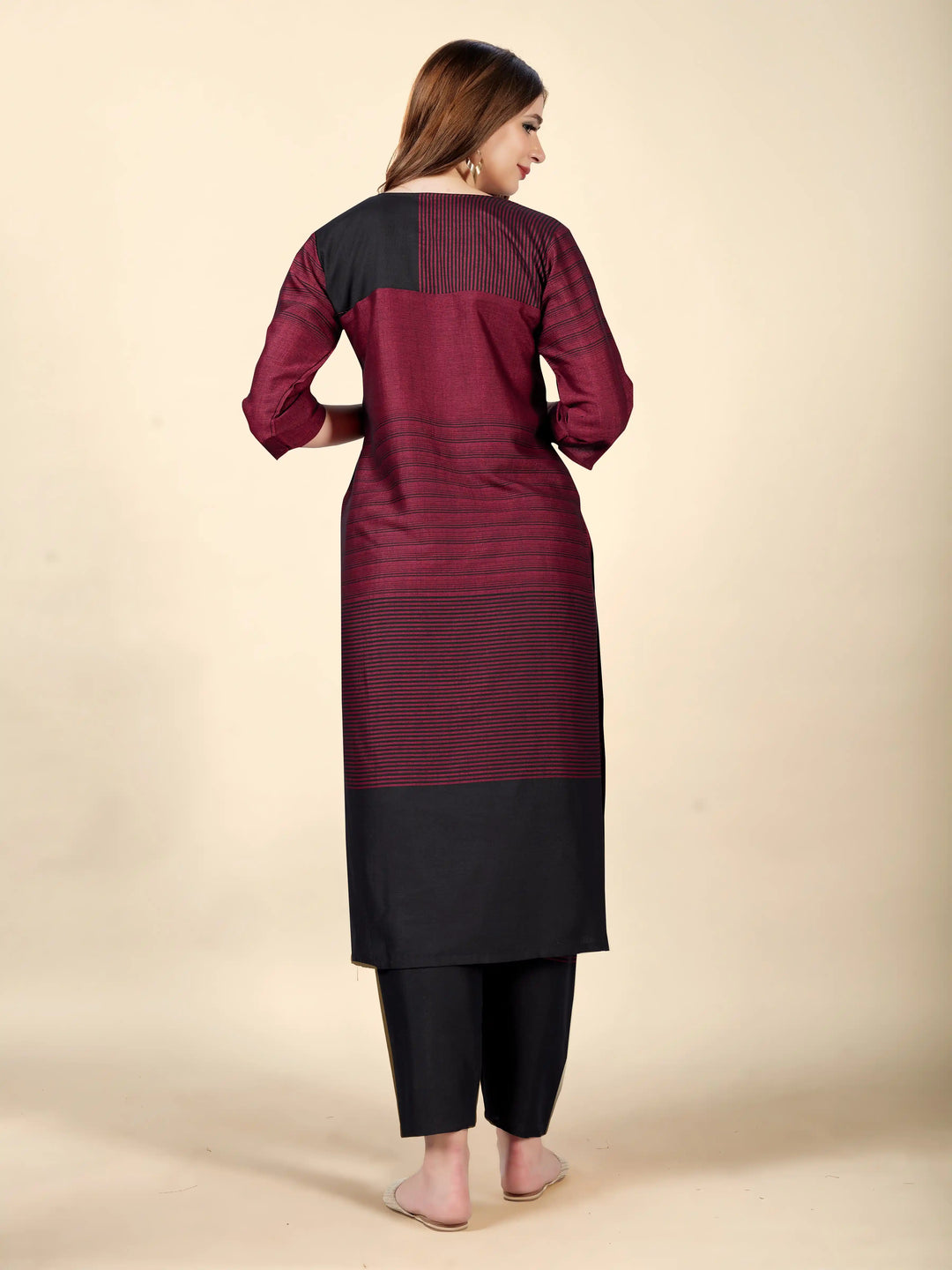 Designer Pink Kurti Set | Wevon Work Cotton Rayon for Women