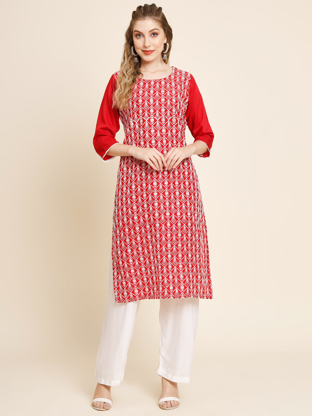 Stunning Georgette Kurti | Designer Thread Embroidery for Women