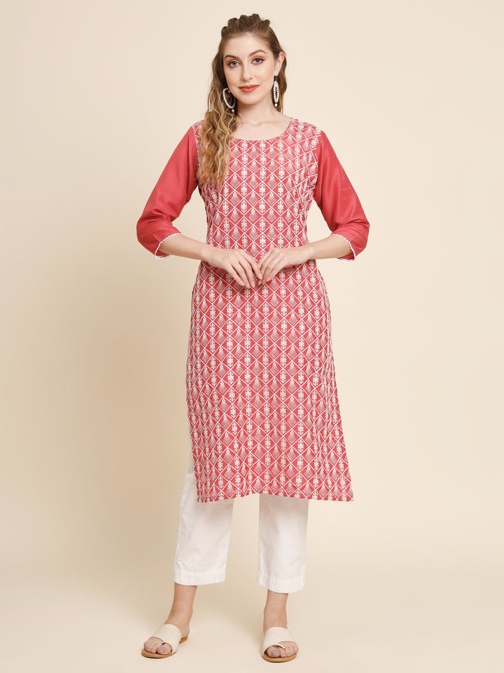 Stunning Georgette Kurti | Designer Thread Embroidery for Women