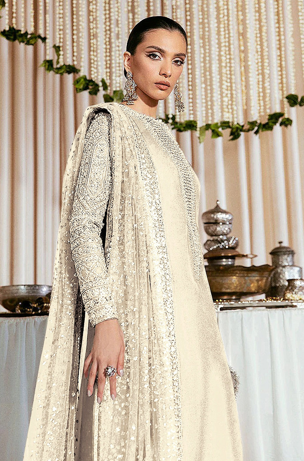 Festive Salwar Kameez | Faux Georgette Suit with Stylish Koti & Embroidery