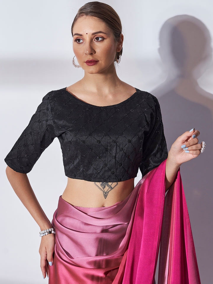 Rangoli Saree with Art-Silk Blouse | Embroidered for Special Events