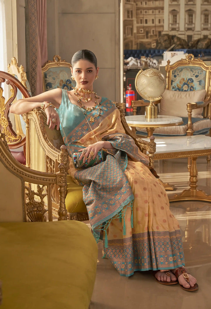 Handloom Silk Saree | Designer Jari Weaving Traditional Partywear Saree