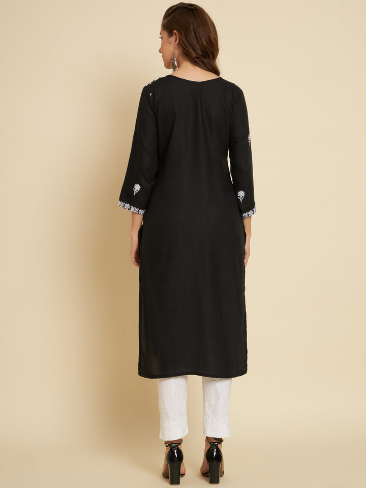 Stylish Cotton Slub Kurti | Elegant Designer Thread Embroidery