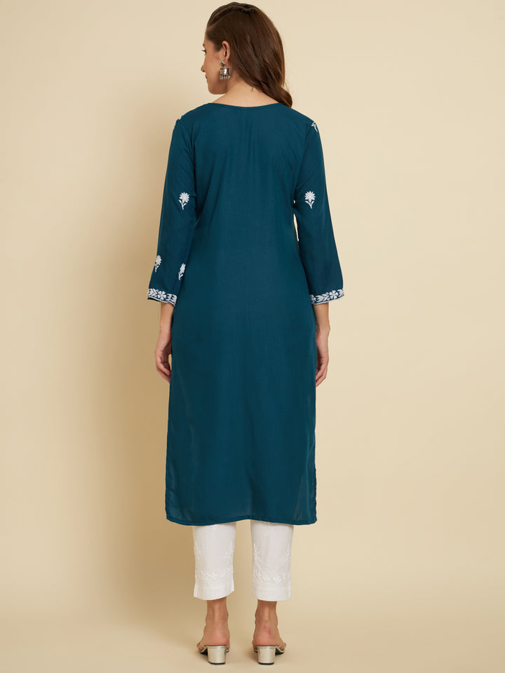 Stylish Cotton Slub Kurti | Elegant Designer Thread Embroidery