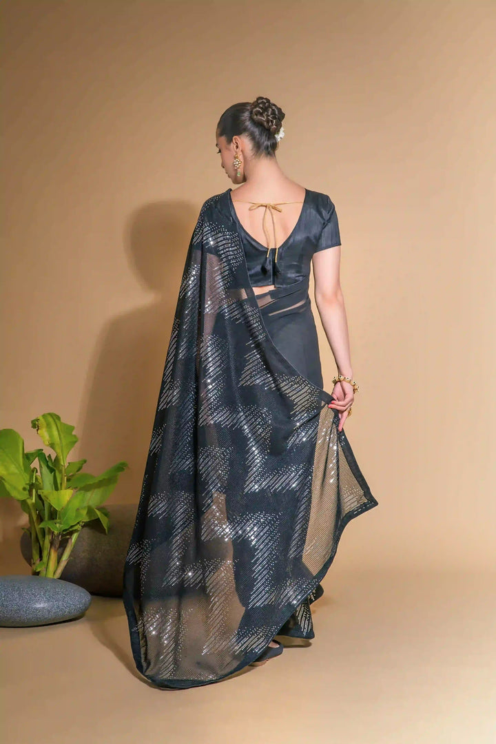 Georgette Saree with Satin Blouse | Perfect for Weddings & Festive Events