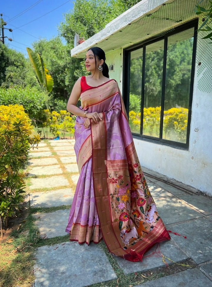 Elegant Soft-Silk Saree | Woven Paithani Designer for Special Events