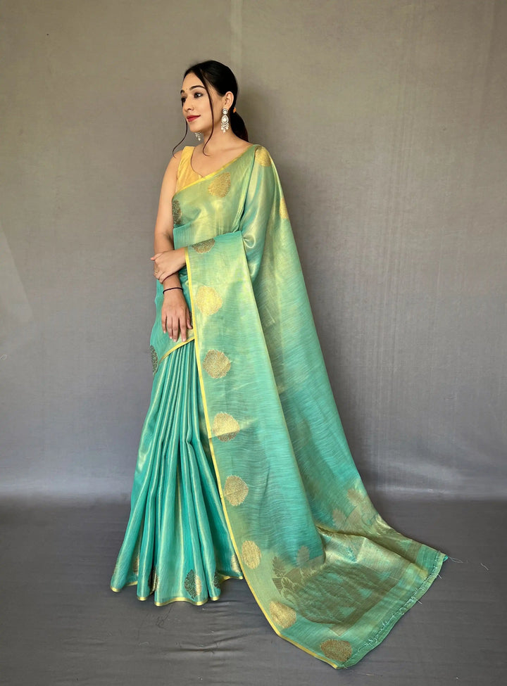 Designer Tissue-Silk Saree | Jacquard Weaving for Special Events