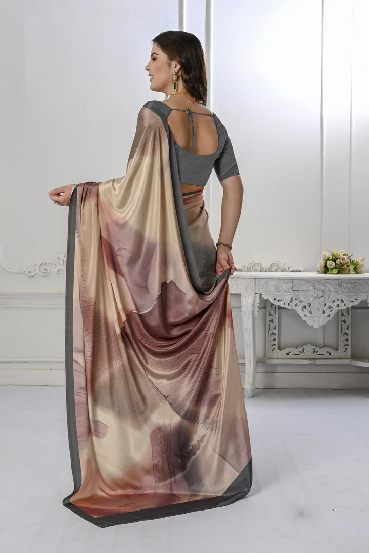 Designer Digital Printed Crepe Soft Silk Saree | Special Event & Wedding
