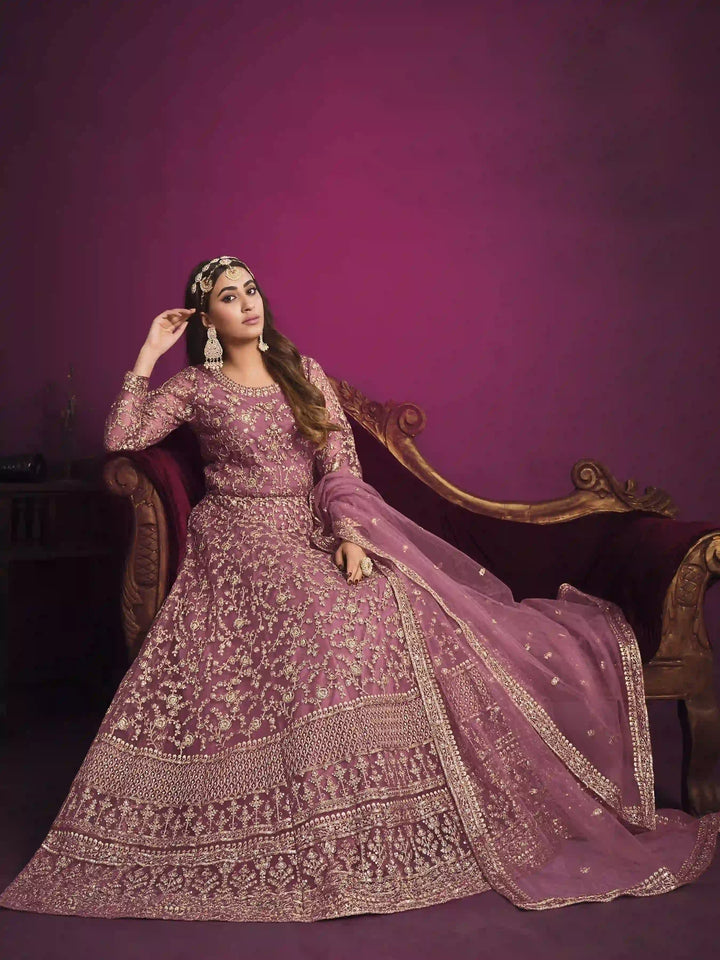 Heavy Net Designer Salwar Kameez | Intricate Embroidery Work for Weddings & Festive Wear
