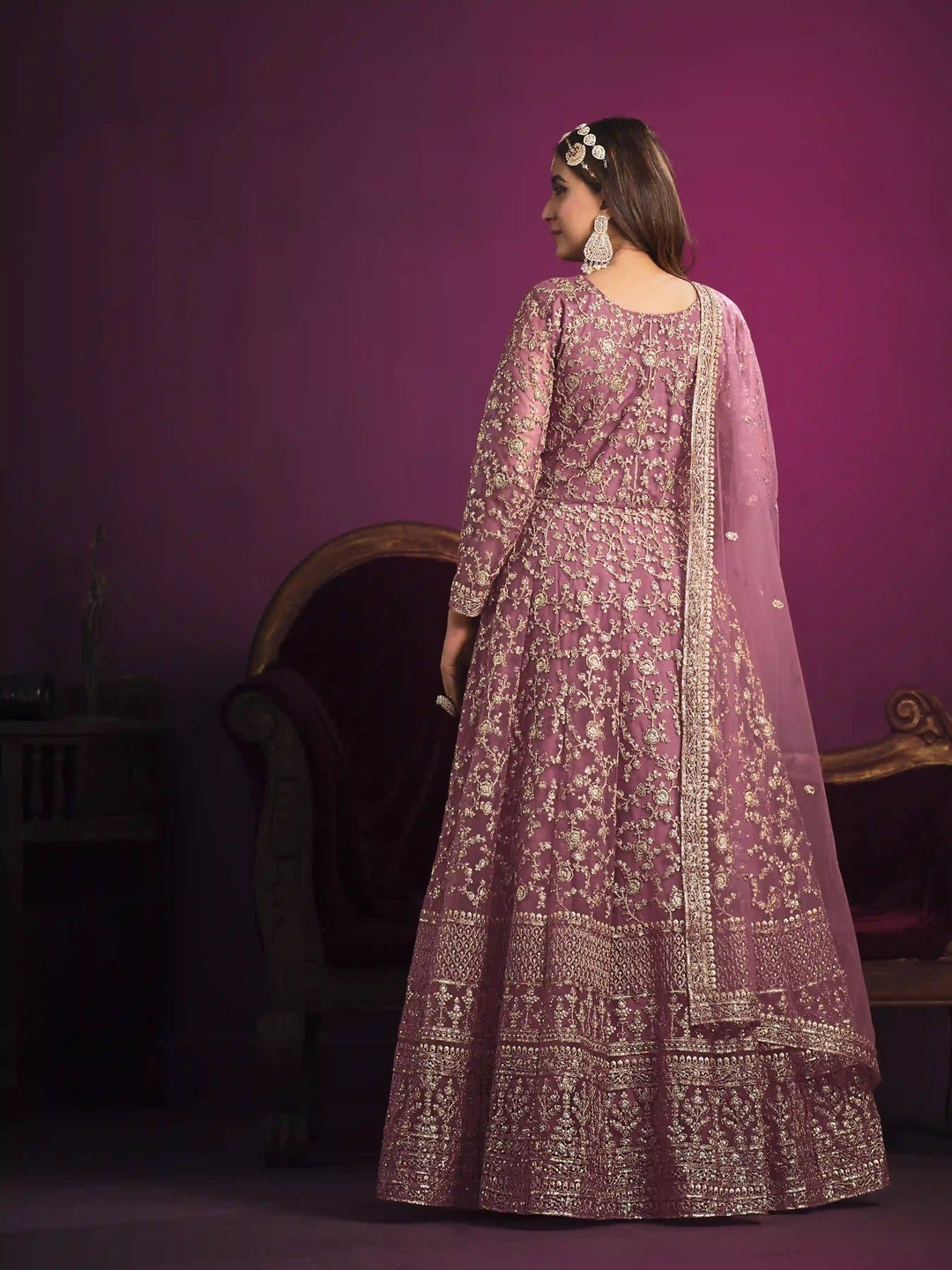 Heavy Net Designer Salwar Kameez | Intricate Embroidery Work for Weddings & Festive Wear