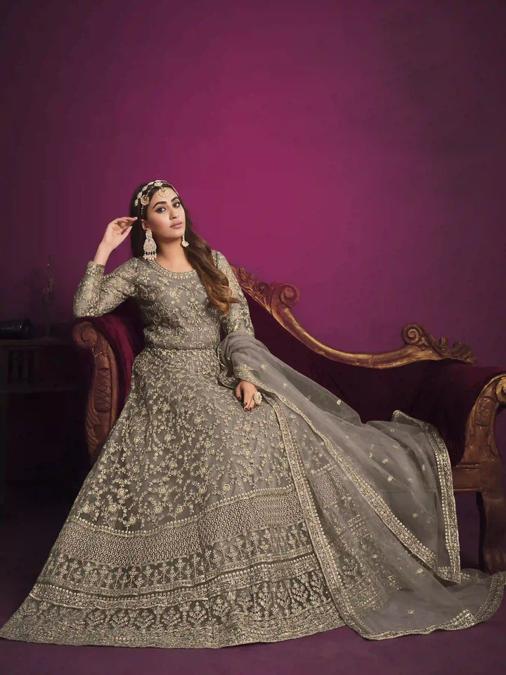 Heavy Net Designer Salwar Kameez | Intricate Embroidery Work for Weddings & Festive Wear