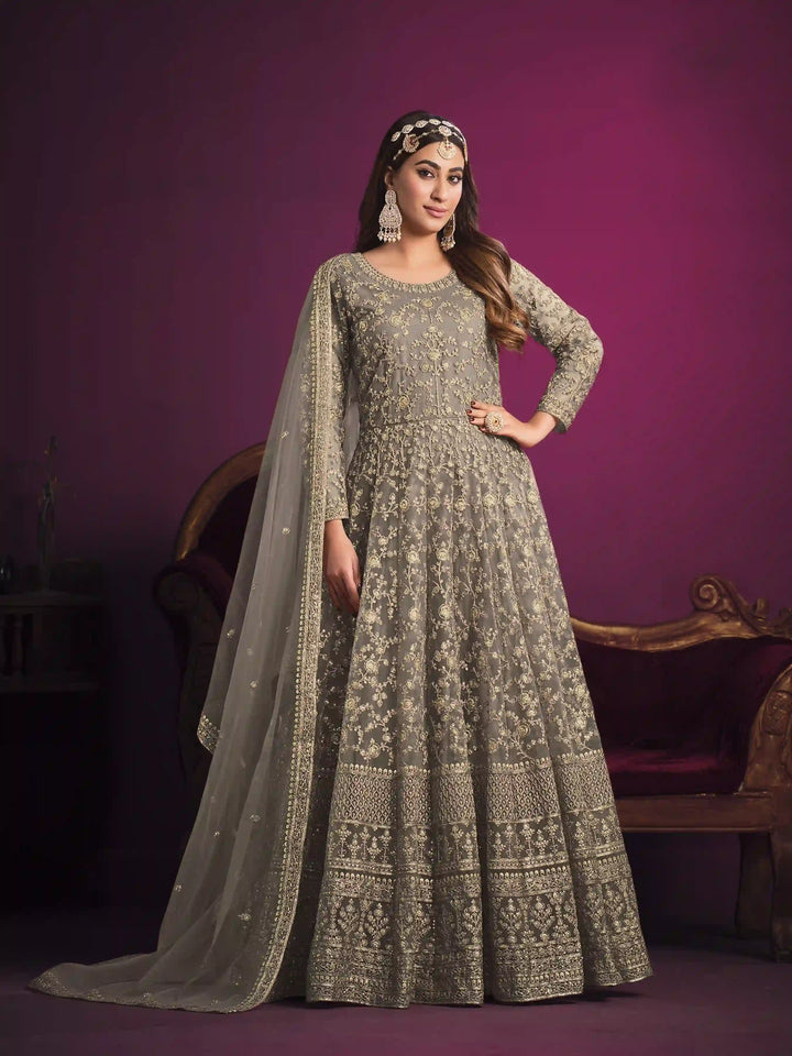 Heavy Net Designer Salwar Kameez | Intricate Embroidery Work for Weddings & Festive Wear