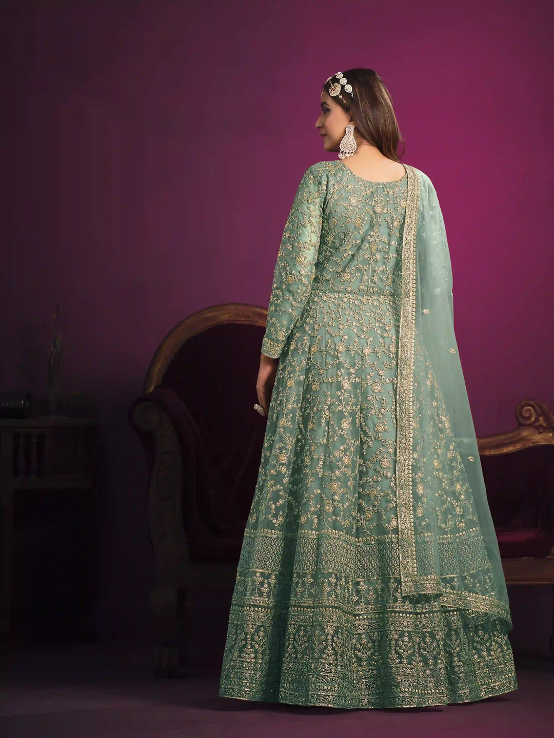 Heavy Net Designer Salwar Kameez | Intricate Embroidery Work for Weddings & Festive Wear